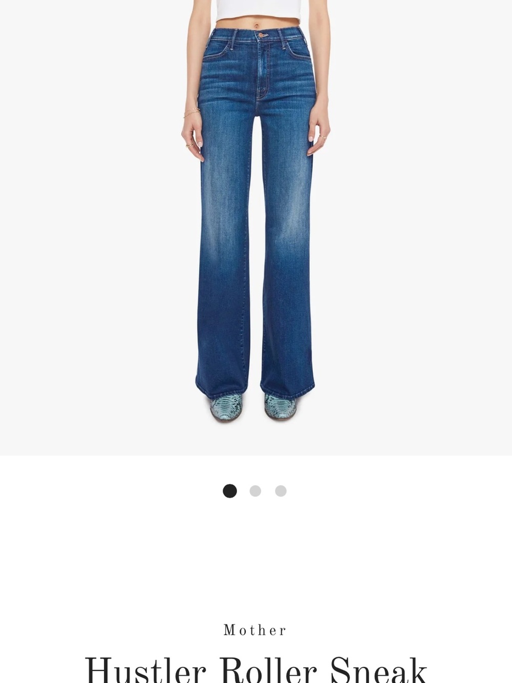 Mother denim the hustler roller sneak jeans in trouble maker size 29 - Picture 5 of 5